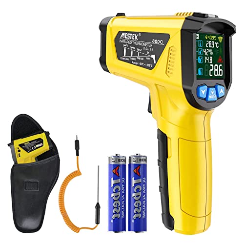 Infrarot Thermometer MESTEK Laser Temperaturmessgerät Digital IR Pyrometer K-Sonde -50°C ~ 800°C Berührungslos mit Farbe lcd Alarmfunktion Einstellbarer Emissionsgradfür Küche Automotive Industrie Infrarot Thermometer MESTEK Laser Temperaturmessgerät Digital IR Pyrometer K-Sonde -50°C ~ 800°C Berührungslos mit Farbe lcd Alarmfunktion Einstellbarer Emissionsgradfür Küche Automotive Industrie von MESTEK