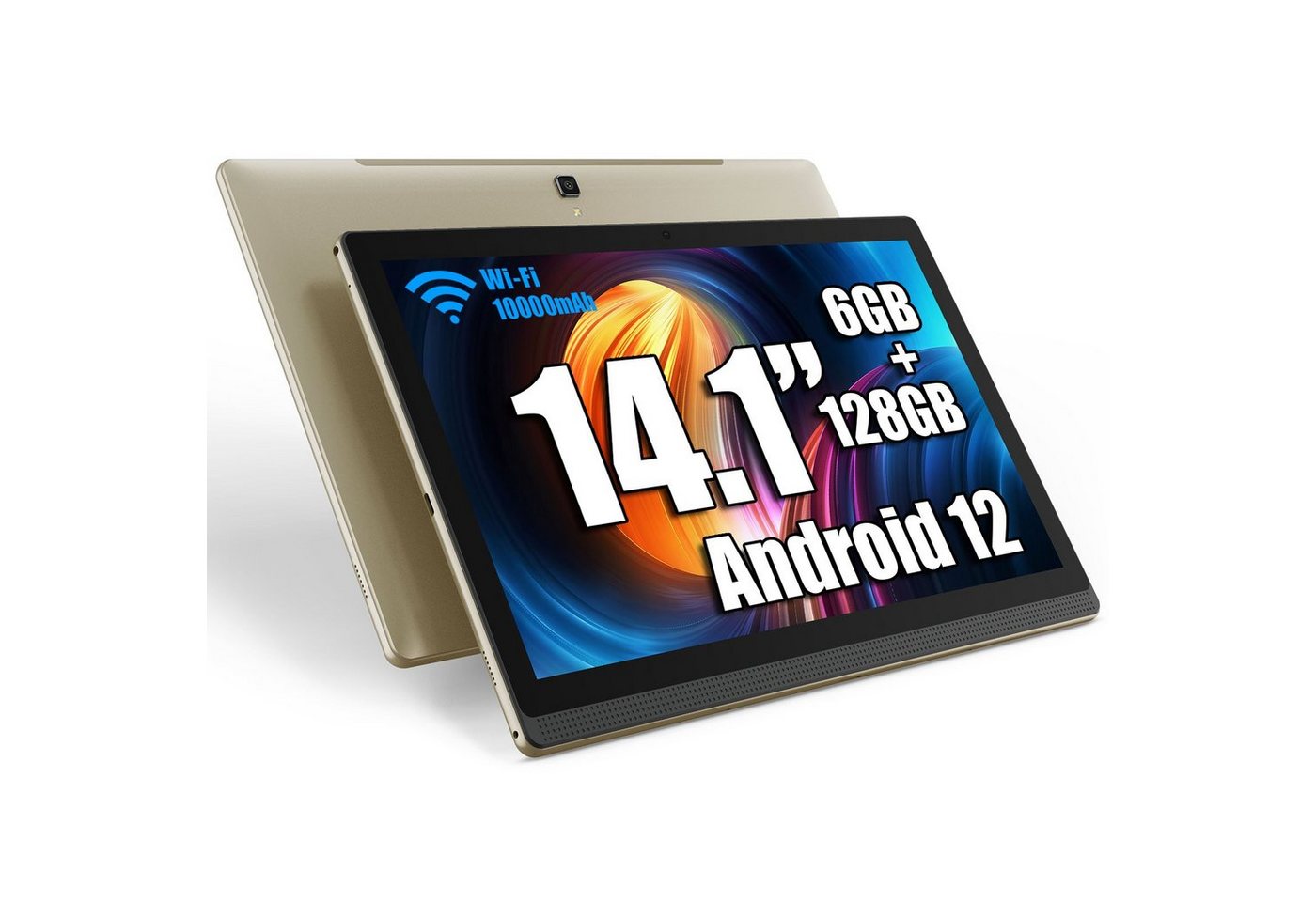 MESWAO 14.1-Zoll Android 12 Tablet mit 1920 * 1080 IPS HD Großes Display Tablet (14.1, 128 GB, WIFI-Version, unterstützt keine SIM-Karte)" von MESWAO