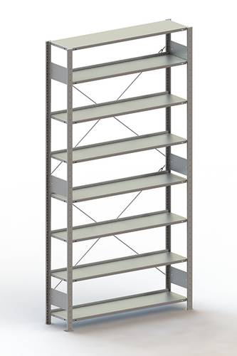 META Regalbau 178477 Aktenregal-Grundmodul (B x H x T) 1256 x 2500 x 336mm Stahl verzinkt Verzinkt M von META Regalbau