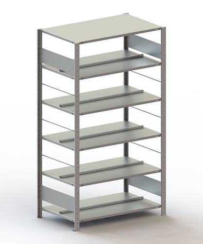META Regalbau 178481 Aktenregal-Grundmodul (B x H x T) 1056 x 1850 x 636mm Stahl verzinkt Verzinkt M von META Regalbau