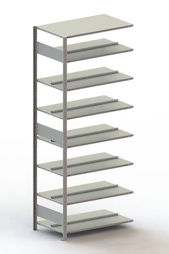 META Regalbau 178494 Aktenregal-Anbaumodul (B x H x T) 1006 x 2500 x 636mm Stahl verzinkt Verzinkt M von META Regalbau