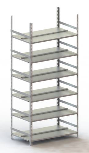 META Regalbau 59334 Aktenregal-Grundmodul (B x H x T) 1004 x 1850 x 604mm Stahl pulverbeschichtet Li von META Regalbau