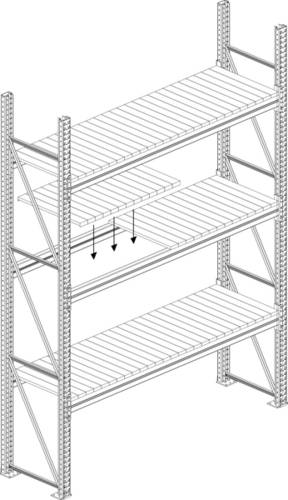 META Regalbau 73467 Fachboden (B x T) 3600mm x 800mm Stahl verzinkt Verzinkt Stahlpaneele 1St. von META Regalbau