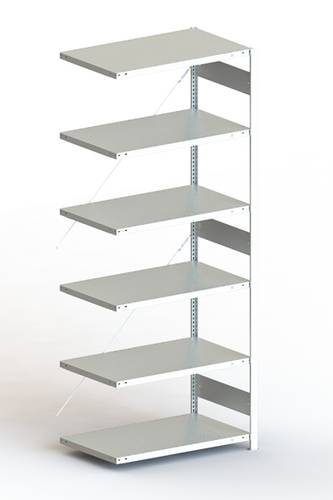 META Regalbau 74366 Fachbodenregal-Anbaumodul 100kg (B x H x T) 756 x 2500 x 636mm Stahl verzinkt Ve von META Regalbau