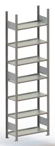 META Regalbau 76904 Aktenregal-Grundmodul (B x H x T) 806 x 2200 x 336mm Stahl pulverbeschichtet Lic von META Regalbau