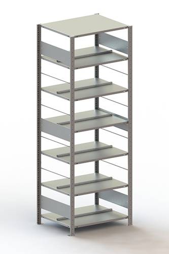 META Regalbau 76913 Aktenregal-Grundmodul (B x H x T) 806 x 2200 x 635mm Stahl pulverbeschichtet Lic von META Regalbau