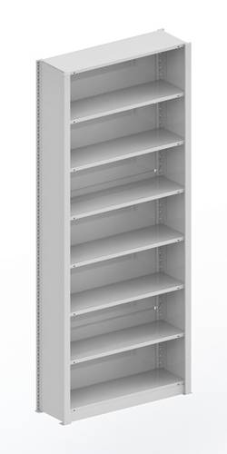 META Regalbau 77668 Aktenregal-Grundmodul (B x H x T) 1056 x 2550 x 335mm Stahl pulverbeschichtet Li von META Regalbau