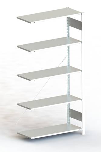 META Regalbau 89634 Fachbodenregal-Anbaumodul 80kg (B x H x T) 1006 x 2000 x 436mm Stahl verzinkt Ve von META Regalbau