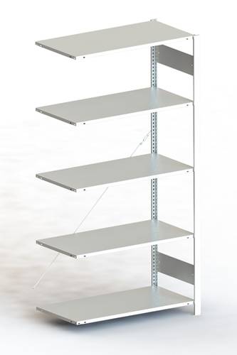META Regalbau 89636 Fachbodenregal-Anbaumodul 80kg (B x H x T) 1006 x 2000 x 536mm Stahl verzinkt Ve von META Regalbau