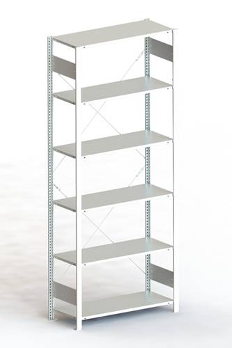 META Regalbau 89637 Fachbodenregal-Grundmodul 80kg (B x H x T) 1056 x 2500 x 436mm Stahl verzinkt Ve von META Regalbau