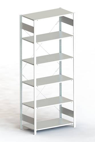 META Regalbau 89639 Fachbodenregal-Grundmodul 80kg (B x H x T) 1056 x 2500 x 536mm Stahl verzinkt Ve von META Regalbau