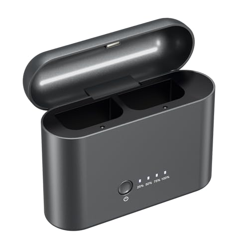 LP-E6P Ladegerät mit eingebautem 10000mAh-Akku, 18W Schnelllade Powerbank kompatibel mit Canon EOS R5, R6 Mark II, 5D 6D 7D Mark II III IV, 60D, 70D, 80D Akku(Keine Batterie) von METACUCU