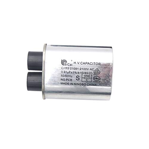 Meter Star CQC Universal-Haushalt-Mikrowellenkondensator, 2100 V, 0,91 uF, MFD-kompatibel, ch85 21091 AC H.V.Kondensator 10/85/21 50/60 Hz, Keine PCB Meter Star CQC Universal-Haushalt-Mikrowellenkondensator, 2100 V, 0,91 uF, MFD-kompatibel, ch85 21091 AC H.V.Kondensator 10/85/21 50/60 Hz, Keine PCB von METER STAR