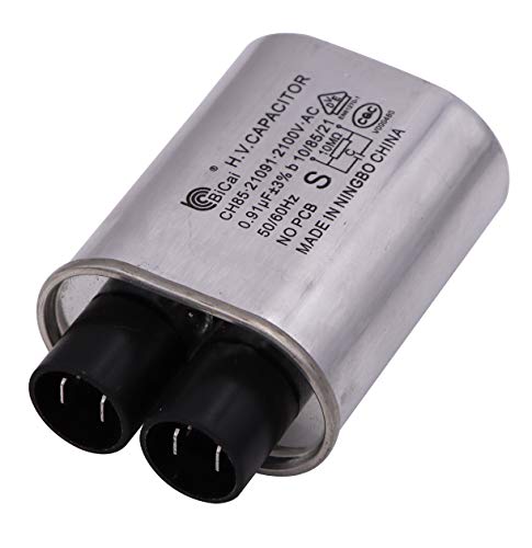 Meter Star Mikrowellenkondensator Ersatz 2100 V 0,91 uf Kompatibel für Amana Electrolux Ge Kenmore und Whirlpool, Anschlussstift 1/4 Zoll Standardanschluss Meter Star Mikrowellenkondensator Ersatz 2100 V 0,91 uf Kompatibel für Amana Electrolux Ge Kenmore und Whirlpool, Anschlussstift 1/4 Zoll Standardanschluss von METER STAR