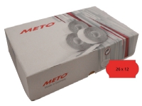 Etiket Meto UTC 26x12mm neon rød lim 2 1500stk/rul - (1500 x 18 ruller) von METO