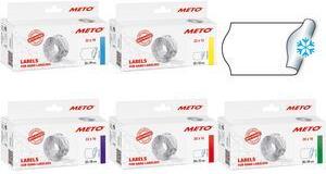 METO Etiketten für Preisauszeichner, 26 x 16 mm, weiß geeignet für METO Classic M, 2-zeilig, - 1 Stück (9517185) von METO