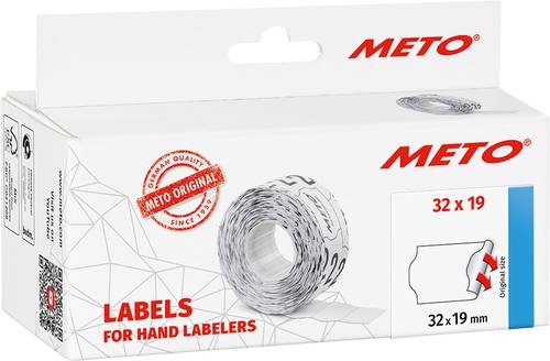 METO Preis-Etiketten 30007368 Wiederablösbar Etiketten-Breite: 32mm Etiketten-Höhe: 19mm Weiß 1St. von METO