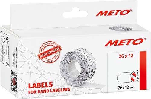 METO Preis-Etiketten 9506162 Wiederablösbar Etiketten-Breite: 26mm Etiketten-Höhe: 12mm Weiß 1St. von METO
