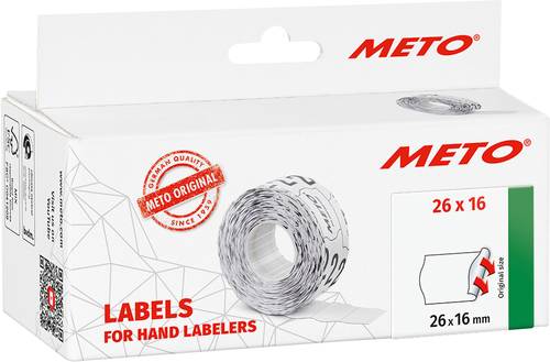 METO Preis-Etiketten 9506166 Wiederablösbar Etiketten-Breite: 26mm Etiketten-Höhe: 16mm Weiß 1St. von METO