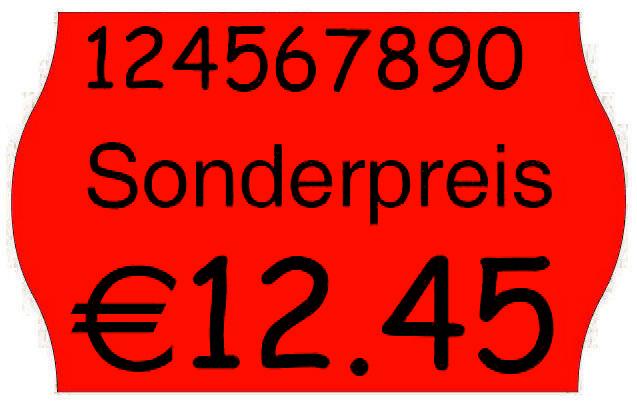 METO Preisetiketten 26,0 x 16,0 mm von METO