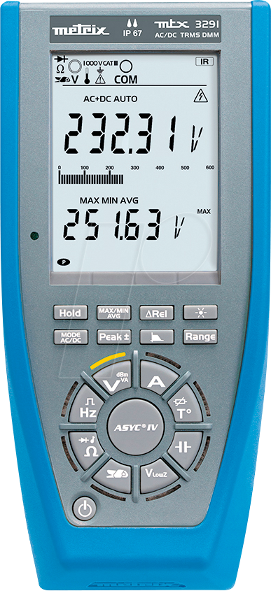 CHAU MTX3291 - Multimeter MTX 3290, digital, 60000 Counts, TRMS, AC/DC, USB von METRIX