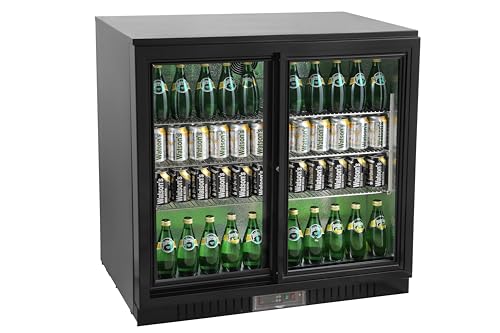METRO Professional Barkühlschrank GBC3102, Aluminium/Glas, 198 L, Luftkühlung, mit Schloss, 2-türig, schwarz METRO Professional Barkühlschrank GBC3102, Aluminium/Glas, 198 L, Luftkühlung, mit Schloss, 2-türig, schwarz von METRO Professional