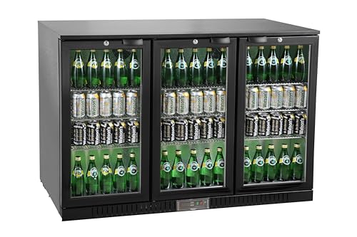 METRO Professional Flaschenkühler GBC3003, Aluminium/Glas, 135 x 53 x 86.5 cm, 308 L, verstellbare Einlegeböden, automatische Abtauung, LED Beleuchtung, schwarz METRO Professional Flaschenkühler GBC3003, Aluminium/Glas, 135 x 53 x 86.5 cm, 308 L, verstellbare Einlegeböden, automatische Abtauung, LED Beleuchtung, schwarz von METRO Professional