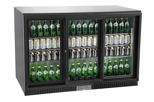 METRO Professional GBC3103 Glastür-Kühlschrank, Verzinktes Blech/Aluminium/Glas, 3 türig, 9 verstellbare Einlegeböden, automatische Abtauung, 308 L, mit Schloß, LED Beleuchtung, schwarz METRO Professional GBC3103 Glastür-Kühlschrank, Verzinktes Blech/Aluminium/Glas, 3 türig, 9 verstellbare Einlegeböden, automatische Abtauung, 308 L, mit Schloß, LED Beleuchtung, schwarz von METRO Professional