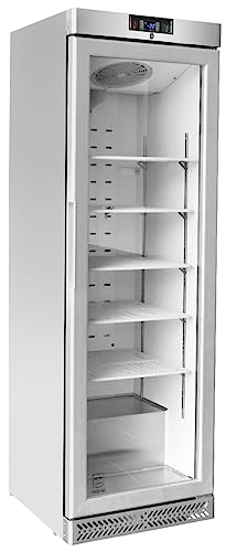 METRO Professional Gefrierschrank GSC240N, Edelstahl/Glas, 59.5 x 64 x 188.5 cm, 240 L, Luftkühlung, 550 W, mit Schloss, silber METRO Professional Gefrierschrank GSC240N, Edelstahl/Glas, 59.5 x 64 x 188.5 cm, 240 L, Luftkühlung, 550 W, mit Schloss, silber von METRO Professional