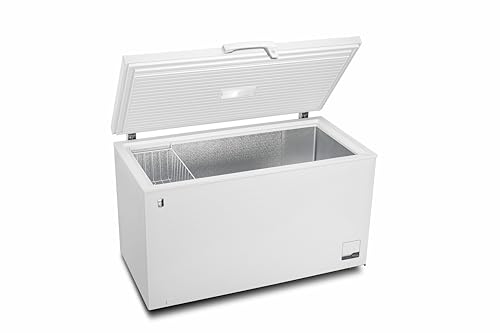 METRO Professional Gefriertruhe GHF2300, 300 L, 95 W, Tiefkühltruhe, 1 Korb, Türschloss, Temperaturalarm, Rollen, Weiß von METRO Professional