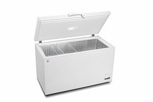 METRO Professional Gefriertruhe GHF2500, 500 L, 125 W, Tiefkühltruhe, 2 Ablagekörbe, Türschloss, Temperaturalarm, Rollen, Weiß von METRO Professional
