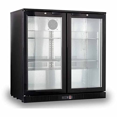 METRO Professional Getränkekühler GBC1002, Getränkekühlschrank mit 2 Glastüren, Flaschenkühlschrank mit 6 Einlegeböden, Energieklasse D, 160W, Temperaturbereich: 0 bis +10°C, 200 L, Schwarz METRO Professional Getränkekühler GBC1002, Getränkekühlschrank mit 2 Glastüren, Flaschenkühlschrank mit 6 Einlegeböden, Energieklasse D, 160W, Temperaturbereich: 0 bis +10°C, 200 L, Schwarz von METRO Professional
