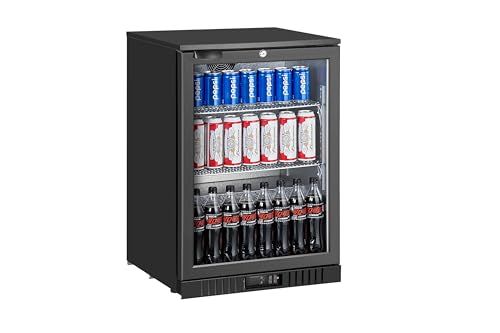 METRO Professional Getränkekühlschrank GBC3001, Metall/Glas, 60 x 53 x 89 cm, 127 L, mit Schloss, schwarz METRO Professional Getränkekühlschrank GBC3001, Metall/Glas, 60 x 53 x 89 cm, 127 L, mit Schloss, schwarz von METRO Professional