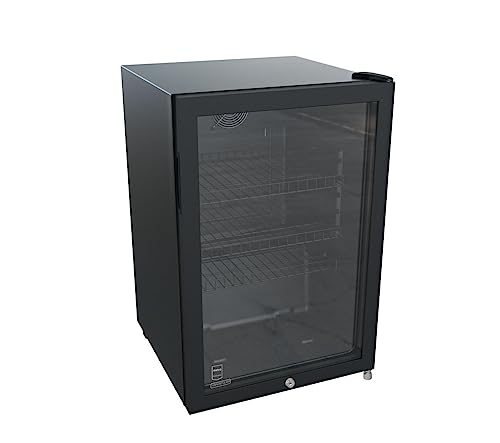METRO Professional Getränkekühlschrank, Metall/Glas, 118 L, statische Luftkühlung, mit Schloss, schwarz von METRO Professional