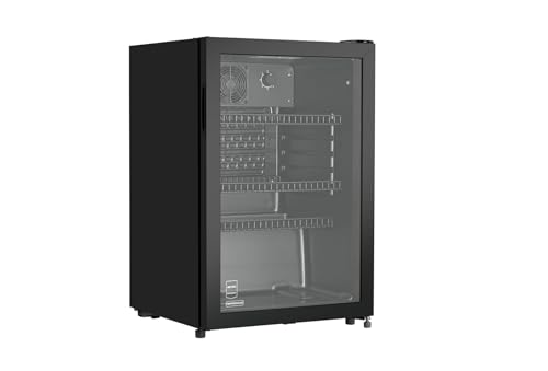 METRO Professional Getränkekühlschrank, Metall/Glas, 118 L, statische Luftkühlung, mit Schloss, schwarz von METRO Professional