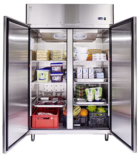 METRO Professional Kühlschrank GRE1400, für Gastronomie, selbstschließende doppel Tür, Edelstahl, 131,4 x 80,5 x 206,5 cm, silber, 940 L METRO Professional Kühlschrank GRE1400, für Gastronomie, selbstschließende doppel Tür, Edelstahl, 131,4 x 80,5 x 206,5 cm, silber, 940 L von METRO Professional