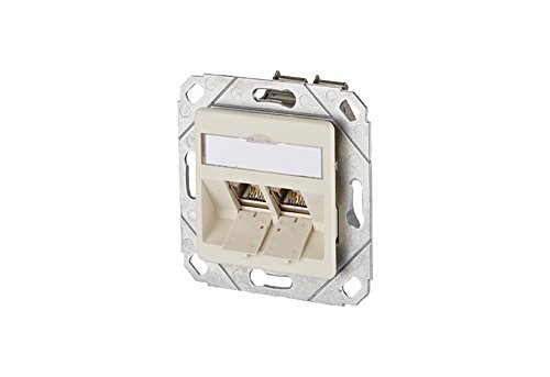 MC TECHNOLOGY BTR 10x E-DAT modul UPk-Dose 8/8(8) Cat.6 bestueck mit 2X Modul E-DAT modul RJ-45 werkzeuglos beschaltbar perlweiss von METZ CONNECT