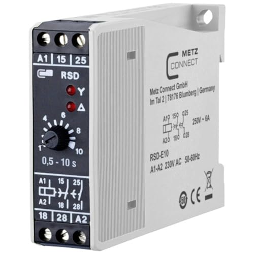 Metz Connect 11016005270317 RSD-E10 Stern-Dreieck-Relais 230 V/AC 1 St. 2 Wechsler von METZ CONNECT