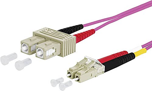 Metz Connect 151S1EOJO50E Glasfaser LWL Anschlusskabel [2X SC-Stecker - 2X LC-Stecker] 50/125 µ MUL von METZ CONNECT