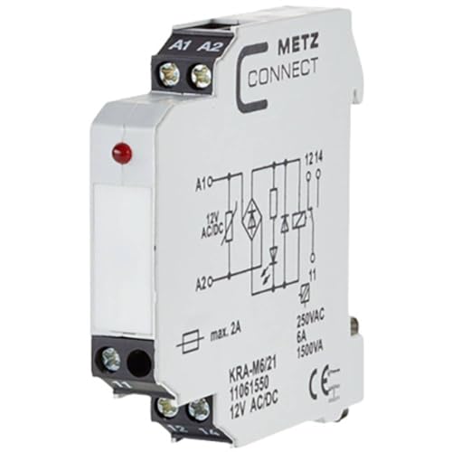 Metz Connect Koppelbaustein 12, 12 V/AC, V/DC (max) 1 Wechsler 11061550 1St. von METZ CONNECT