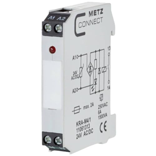 Metz Connect Koppelbaustein 24, 24 V/AC, V/DC (max) 1 Schließer 11061313 1St. von METZ CONNECT