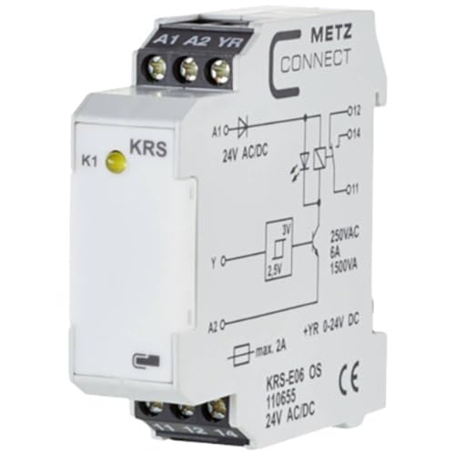 Metz Connect Schwellwertschalter 24, 24 V/AC, V/DC (max) 1 Wechsler 110655 1St. von METZ CONNECT
