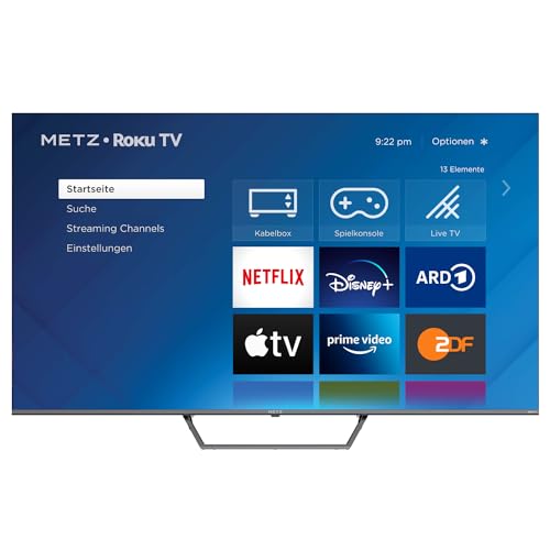 METZ Blue Roku TV, QLED 4K, Smart TV, 50 Zoll, 127cm, Triple Tuner, WLAN, LAN, HDMI, USB, 50MQE7011 METZ Blue Roku TV, QLED 4K, Smart TV, 50 Zoll, 127cm, Triple Tuner, WLAN, LAN, HDMI, USB, 50MQE7011 von METZ