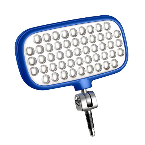 Metz mecalight LED-72 smart in Blau | LED-Videolicht für Smartphones & Tablets mit 51 LEDs und 72 LUX, eigenen Lithium-Polymer-Akku, 3 Modi, für Fotos oder Videos geeignet etc. von METZ
