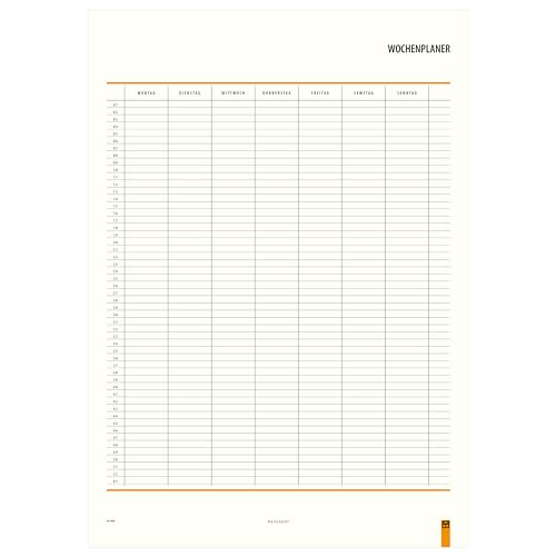 MEYCARD - A2H WEEK Wochenkalender für die Wand, Hochformat DIN A2, Jahresplaner, gerollt in stabiler Hülse von MEYCARD