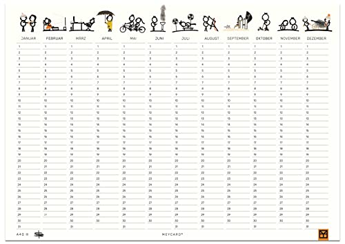 MEYCARD - A4Q, Jahresplaner, Geburtstagskalender, DIN A4, illustriert, dickes Designpapier, jahresunabhängig, 4 Stück im Set MEYCARD - A4Q, Jahresplaner, Geburtstagskalender, DIN A4, illustriert, dickes Designpapier, jahresunabhängig, 4 Stück im Set von MEYCARD