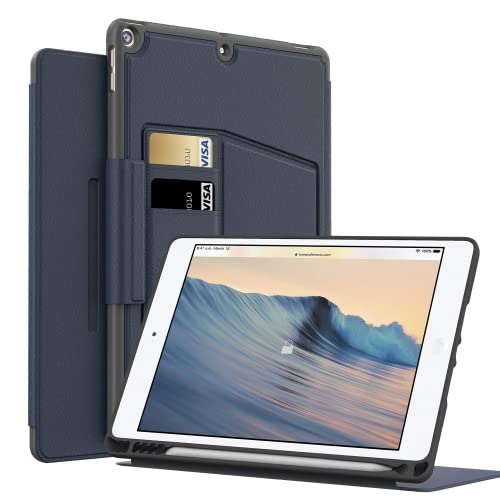 MEYIFEN ipad 9/8/7 Generation Hülle(10,2 Zoll, 2021 2020 2019), mit Stifthalter und Kickstand, Klapphülle Etui mit Auto Schlaf, Blau von MEYIFEN