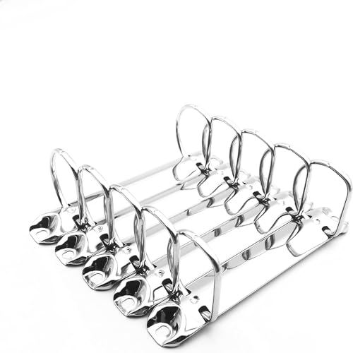 5 x Ringmechaniken, 123 mm lang, 2 D-Ringmechaniken, Ersatz-Binderücken, Binderücken aus Metall, für Ordner und Zubehör (Legierung) von MEZOKUCEL