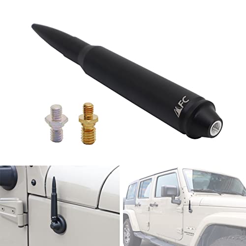 14,5 cm große schwarze Antenne aus schwerem Billet-Aluminium, Ersatz für AM-FM-Radio-Signalempfang, passend für Jeep Wrangler JK JL TJ Gladiator JT 1997-2021 14,5 cm große schwarze Antenne aus schwerem Billet-Aluminium, Ersatz für AM-FM-Radio-Signalempfang, passend für Jeep Wrangler JK JL TJ Gladiator JT 1997-2021 von MFC