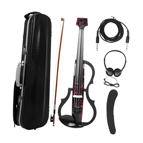 Erwachsene Violine 4/4 Elektrische Violine mit Kopfhörern für Anfänger (1 Set) von MFGSDFR